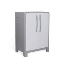 Small plastic cabinet with outlet doors